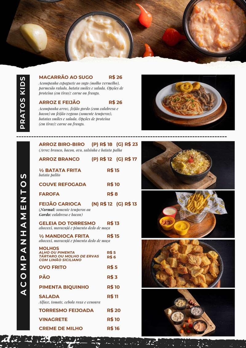 Pratos Kids e Acompanhamentos